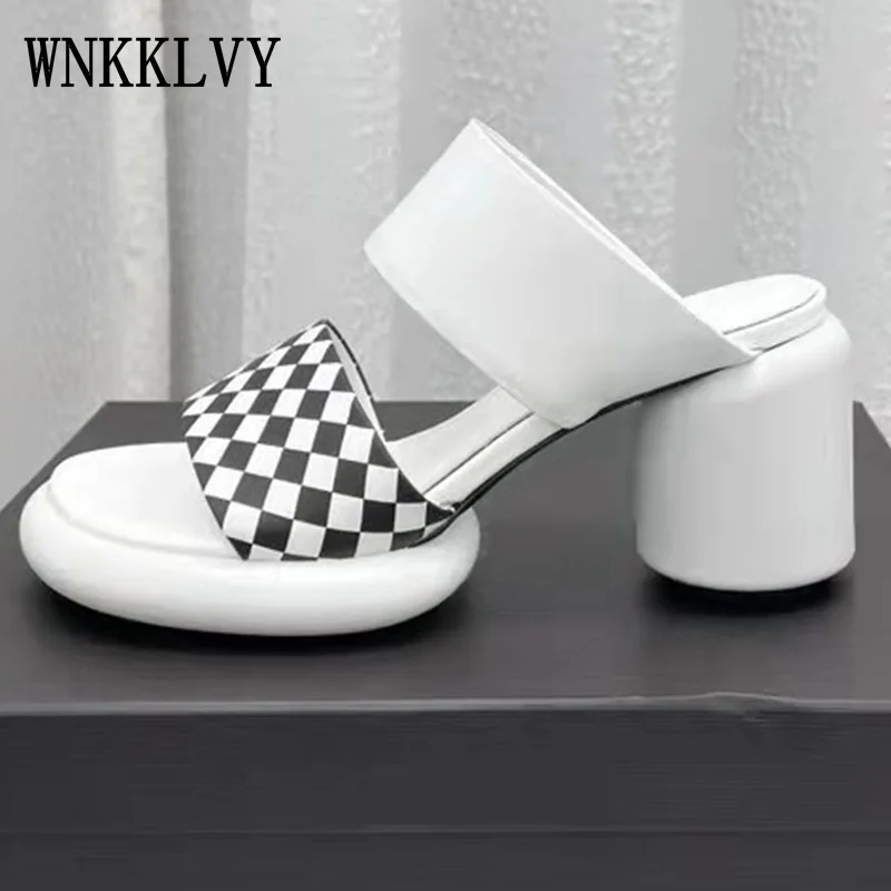 

Женские туфли-лодочки на платформе, повседневные универсальные туфли из натуральной кожи с открытым носком и круглым каблуком, лето 2022