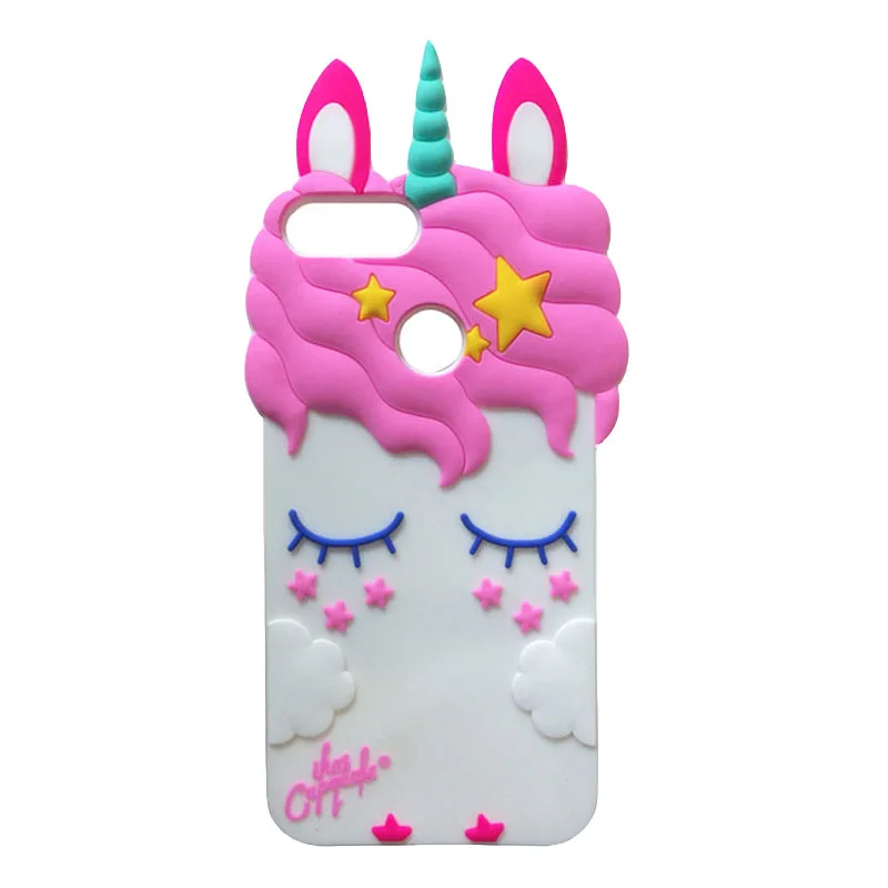 Honor 9 Lite Phone Case For Huawei Honor 9Lite Cover Fundas 3D Cute Pink Horse Unicorn Bear Cat Cartoon Soft Silicon Case Capa