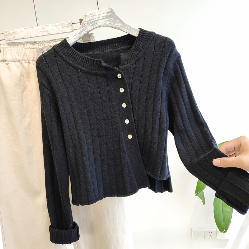 

knit female temperament joker into new type of cultivate morality long-sleeved jacket in the autumn of 2020