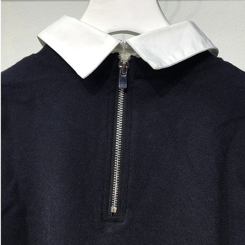 

New Summer Woman Tshirts High Street Luxury Design Wool Short Sleeve Puff Sleeve Women Tops Black Tshirt