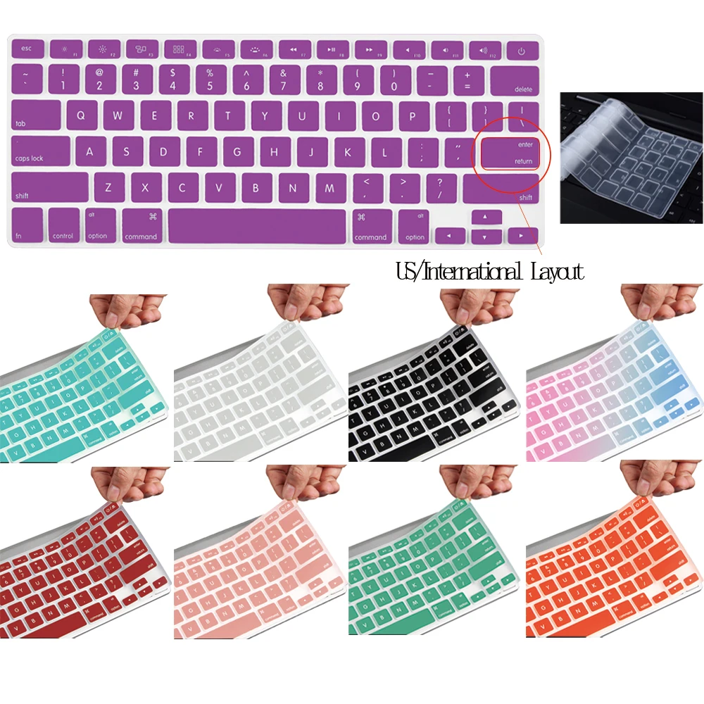 

Protector Skin for Apple Macbook Air 13" A1932 A2179 Touch ID/Air 13" A2337 (M1) 2020 Dustproof Silica Gel Laptop Keyboard Cover