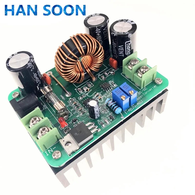 Преобразователь DC/DC повышающего напряжения 10-60В до 12-80В с регулятором напряжения 600Вт, автоматическим источником питания и регулируемым выходным напряжением.