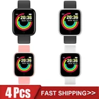 4 шт. D20 Смарт-часы Мужские Цифровые Часы Bluetooth спортивный фитнес-трекер Шагомер Y68 Смарт-часы для женщин для Android Ios Xiaomi