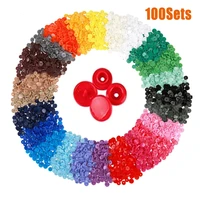 100 sets plastic snaps t3 plastic snap button fastener press buttons for clothes clips buttons garment accessories