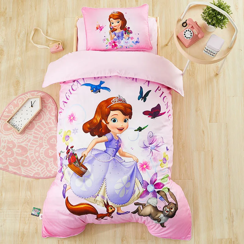 DS-5 Детские кроватки disney, комплект из 3 предметов, мультяшный пододеяльник принцессы Софии Маккуин с изображением Минни Микки Мауса, детская кроватка, 60x120 см - Цвет: DS-5