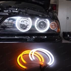 Высококачественный переключаемый хлопковый светодиодный светильник Angel Eye Halo двухцветный для BMW 5 серии E39 525i 528i 530i 540i