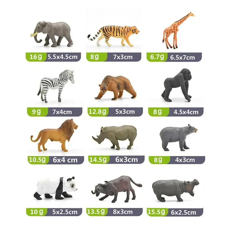 

12pcs/set Mini Animal Model Simulation Dinosaurs Marine Animals Wildlife Model Animals World Model Educational Toys For Children