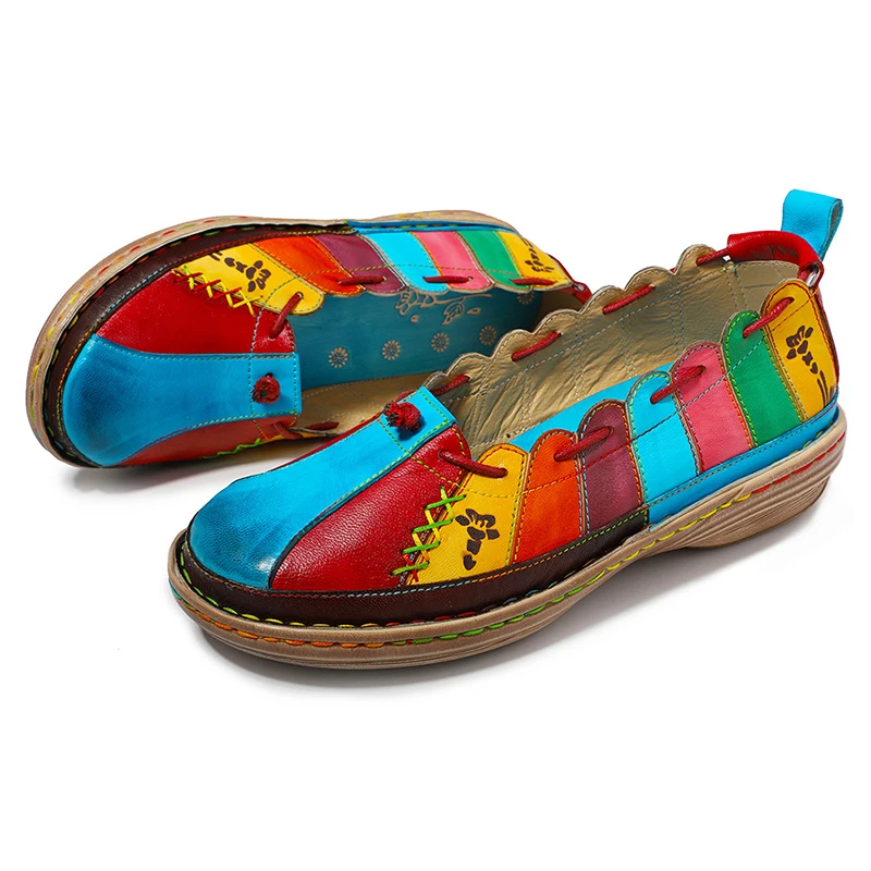 SONDR/bohemian chaussures femmes nouveau/2019 г. женские туфли на танкетке из натуральной кожи