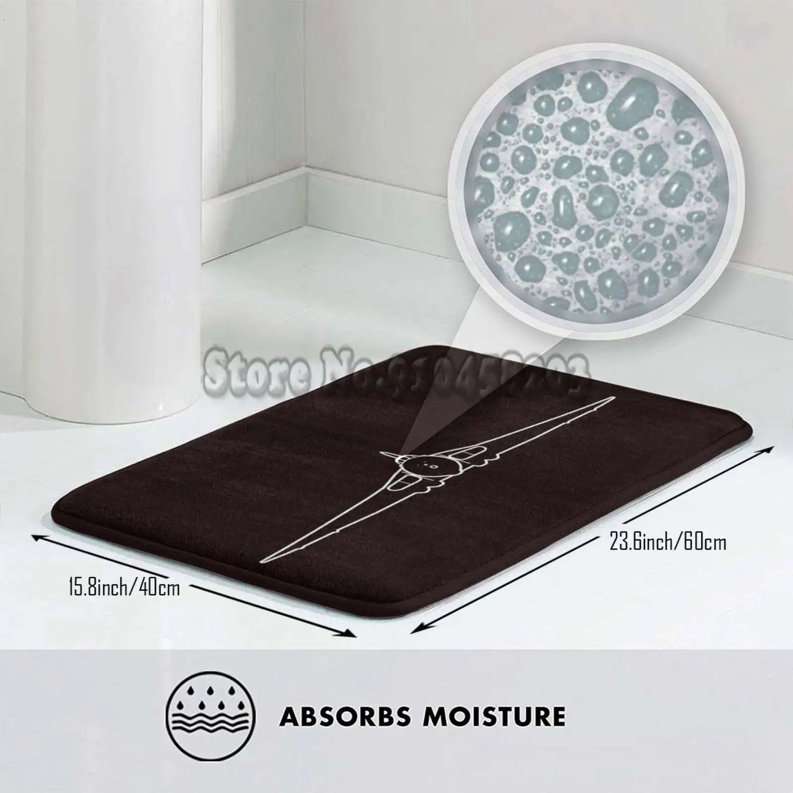 Классический ковер Avro Vulcan с изображением самолета (белый) модный коврик для