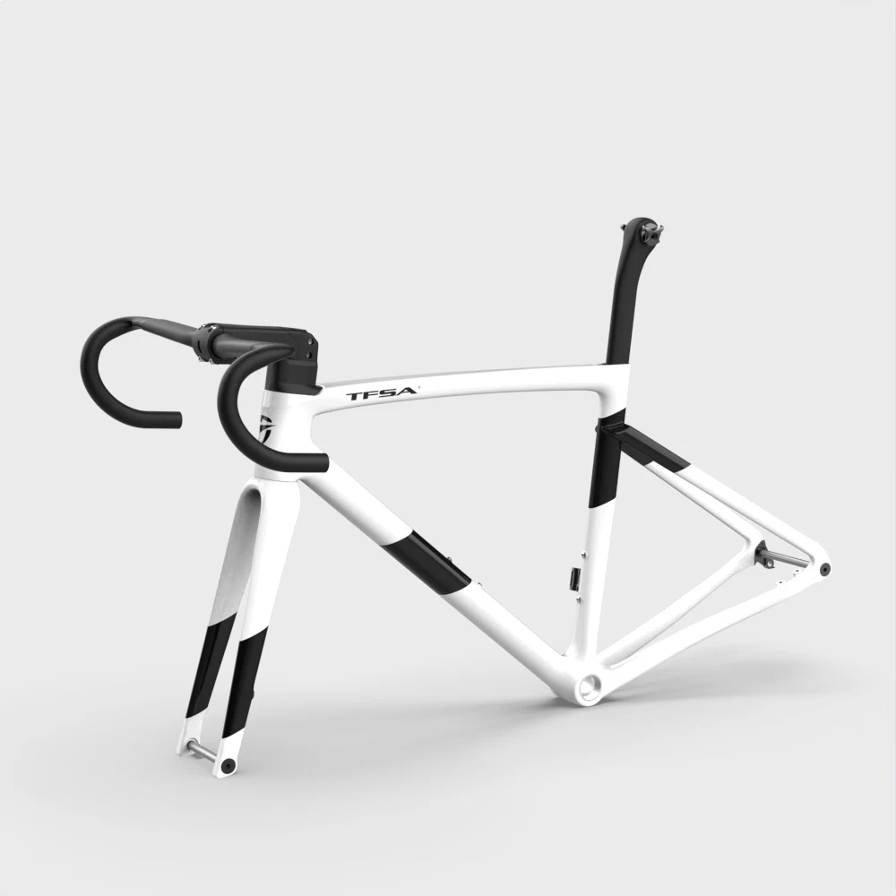 Дешево Рама дискового тормоза из углеродного волокна, с внутренним кабелем и изогнутой ручкой