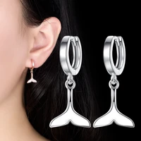 925 sterling silver tassel mermaid charm drop earrings for women girls wedding elegant personality party jewelry kldjalfa