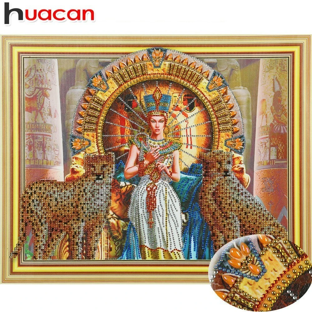 Huacan особой формы 5D DIY алмазная живопись Принцесса ПОРТРЕТНАЯ ФОТОГРАФИЯ Стразы Бриллиантовая мозаика с изображением павлина 40x50 см