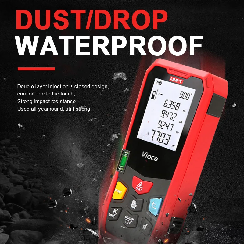 UNI-T Handheld Laser Rangefinder Distance Meter LM40 40M 50M 60M Medidor Laser Tape Build Measure Device Electronic Ruler