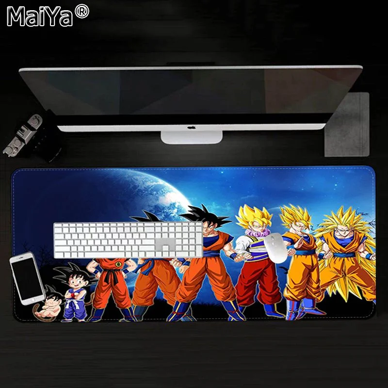 Maiya New Design Dragon Ball z Goku Dragon Ball Durable Rubber Mouse Mat Pad Free Shipping Large Mouse Pad Keyboards Mat - Цвет: Lock Edge 40X90cm