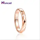 Женское кольцо из карбида вольфрама NUNCAD, обручальное кольцо розового золота, ширина 4 мм