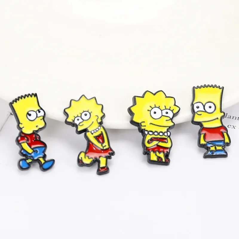 Simpsonssss ролевая Мода Аниме броши украшения булавка мультфильм брошь значки сумка