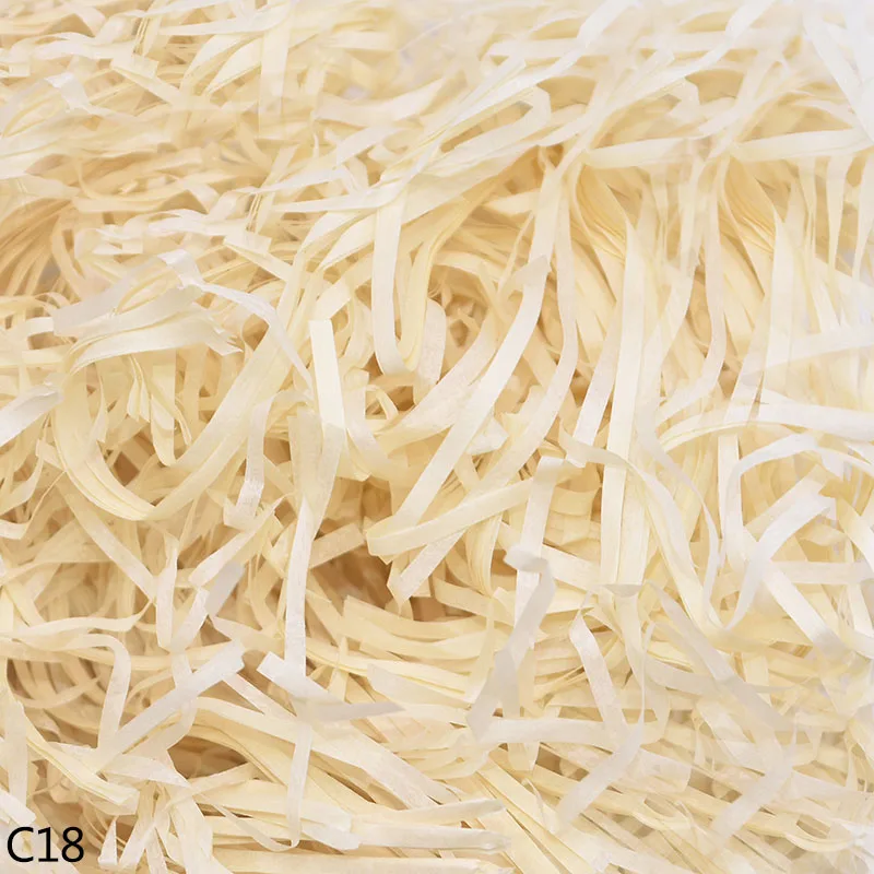 C18 50/100 г бумажная рафия измельченный DIY Подарочная коробка наполнение Crinkle бумага конфетти Свадебная подарочная коробка Заполненные украшения 8 - Цвет: C18