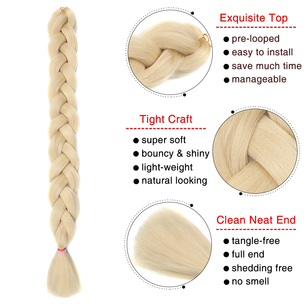 Natifah Jumbo Braiding Hair 165g 41 Inch Kanekalon For Afro Extensions Braids Wholesale Synthetic Fake Bug Grey Color |