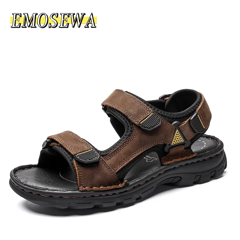 

Мужские сандалии emohome, пляжная обувь, повседневные римские сандалии, дышащие, удобсветильник, для улицы, лето