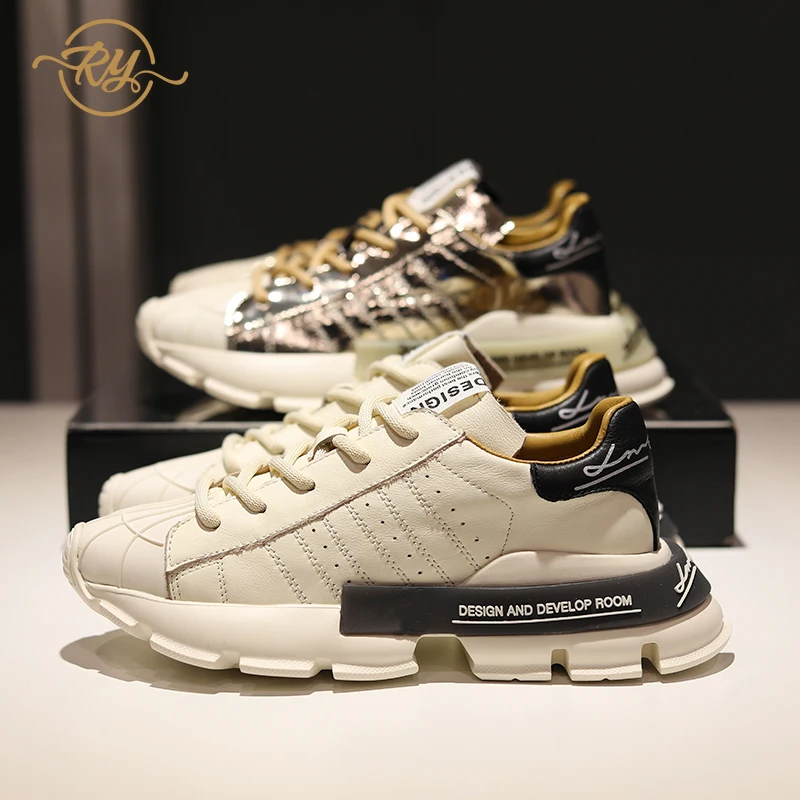 Женская обувь 2020 модная Роскошная из натуральной кожи женская на платформе