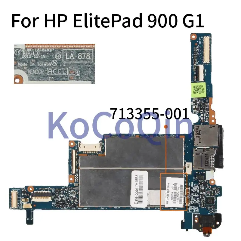 Для HP ElitePad 900 G1 планшет ноутбук материнская плата 713355-001 713355-601 QPJ80 LA-8781P для