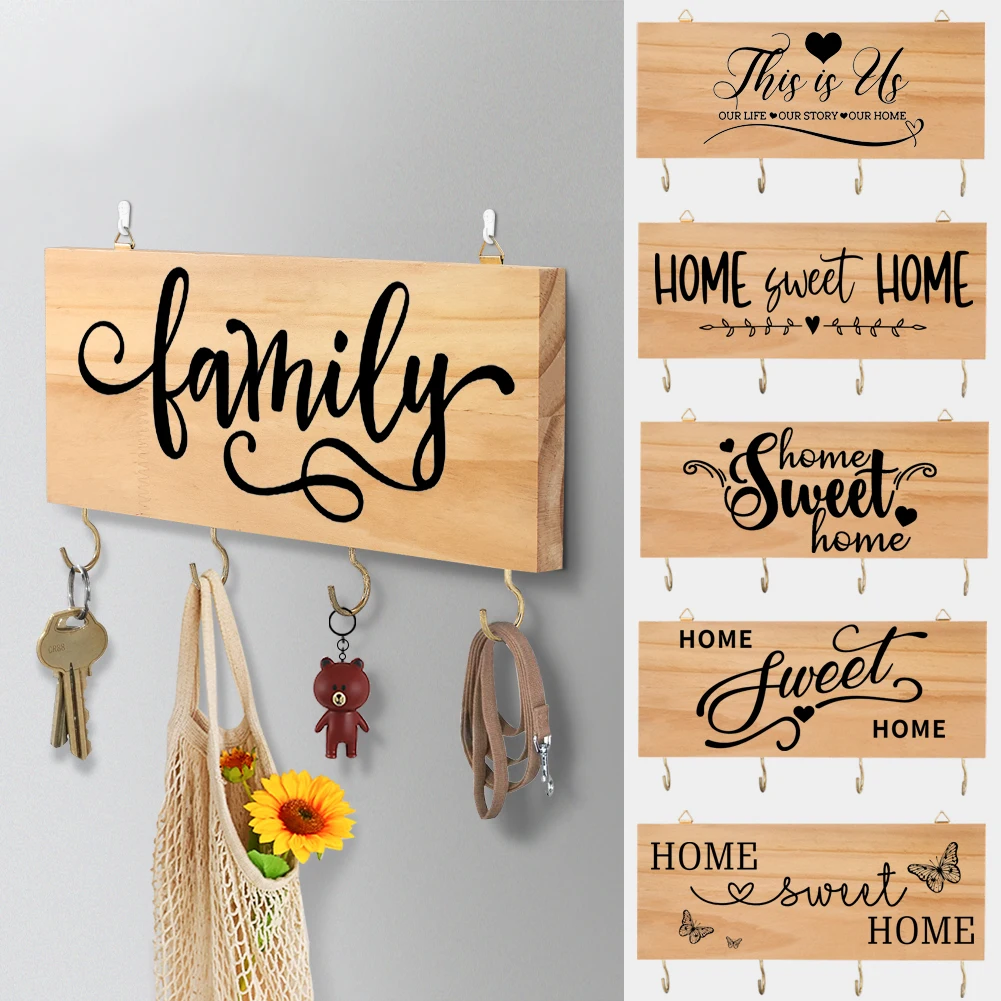 

Wellcome домашний декор, деревянный настенный крючок для ключей, деревянная настенная вешалка для ключей, домашняя настенная винтажная Декорат...