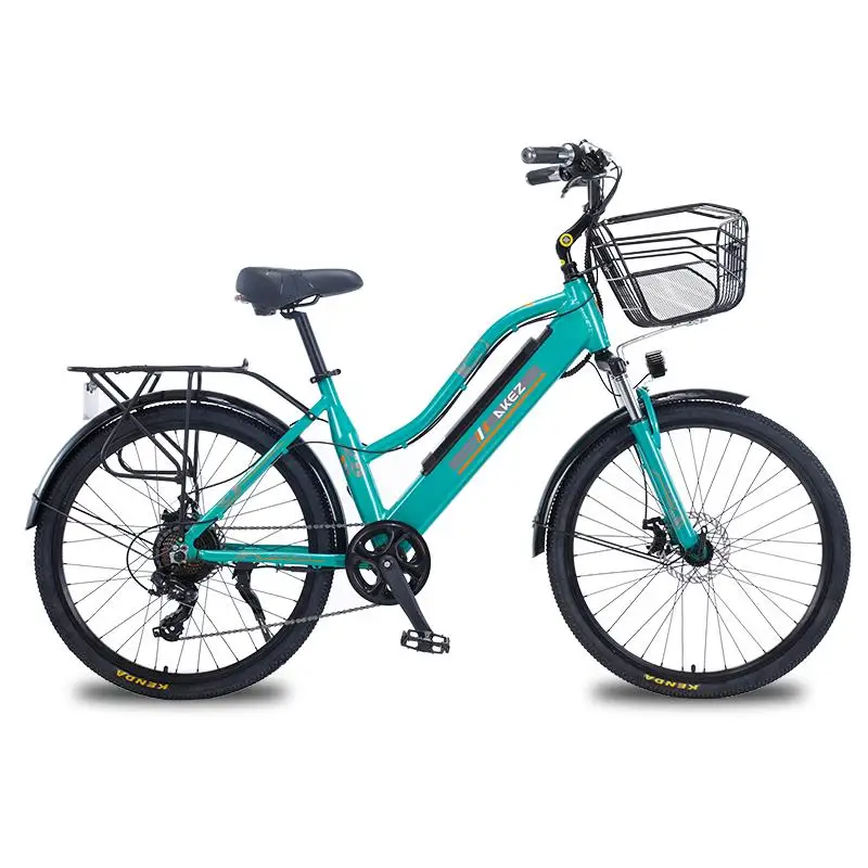 New Electric Bicycle Women Electric Bicycles 36V 350W 35Km/h 26 inch Mountain Electric City Bike With Removable Battery/Basket