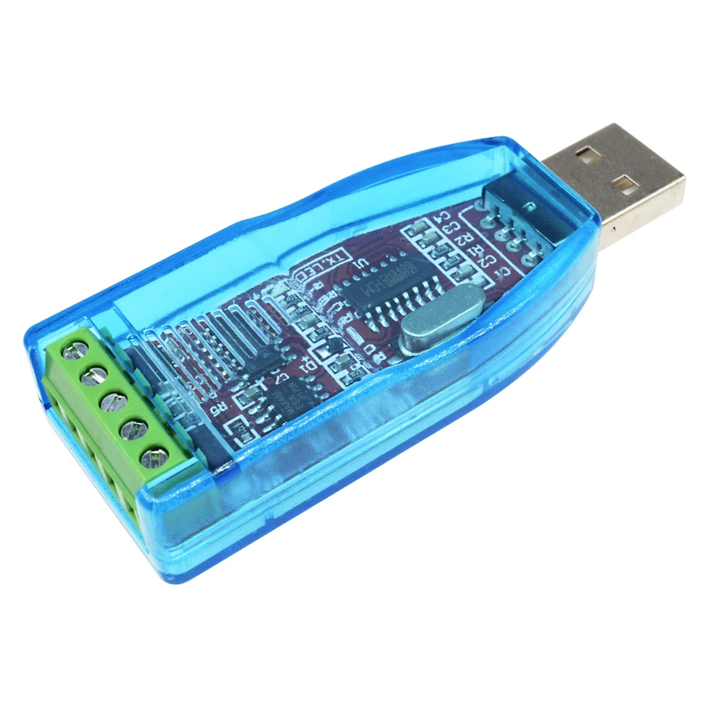 Transparent Blue Industrial USB To RS485 Converter Upgrade Protection TOP | Обустройство дома