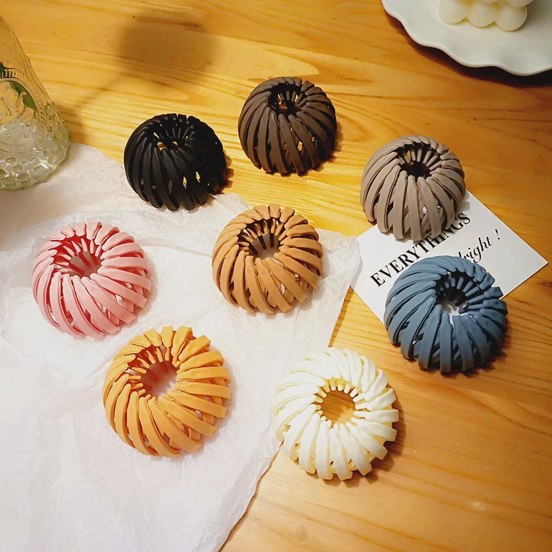 

New Fashion Women Bun Hair Claw Horsetail Buckle Hair Clip Bird Nest Expanding Hair Accessories Female Ponytail Hair Accessories