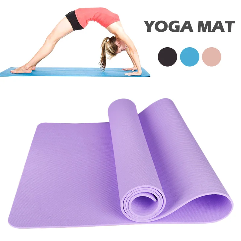 

TPE Yoga Pilates Mat with Position Line Non Slip Carpet Mat for Beginner Environmental Fitness Gymnastics Mats 1830*610*6mm