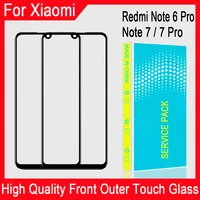 touch panel front glass for xiaomi redmi note 6 pro note 7 note 7 pro front touch panel lcd display glass cover lens repair