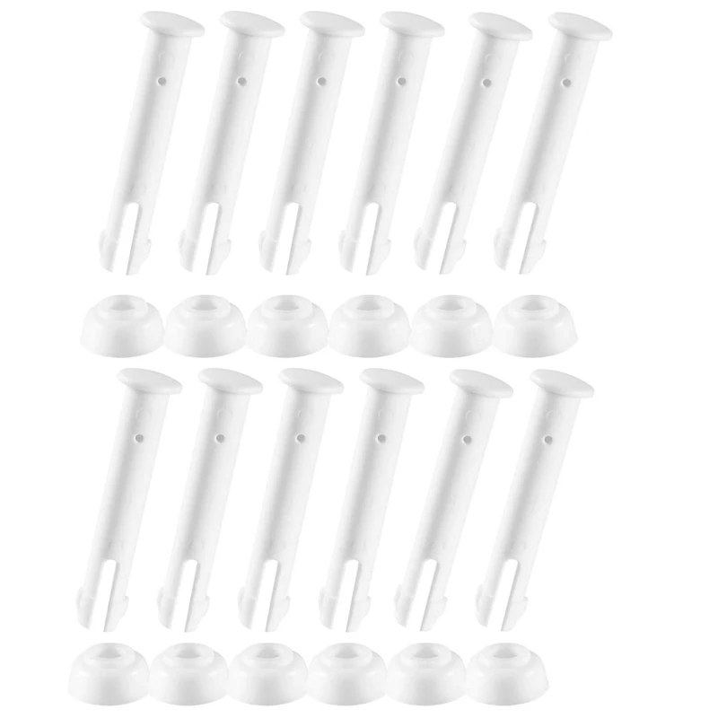 

12 Pcs Plastic Pool Joint Pins & 12 Pcs Rubber Seals for Intex Above Ground Round Frame Pool Parts 28270-28273(2.36In)