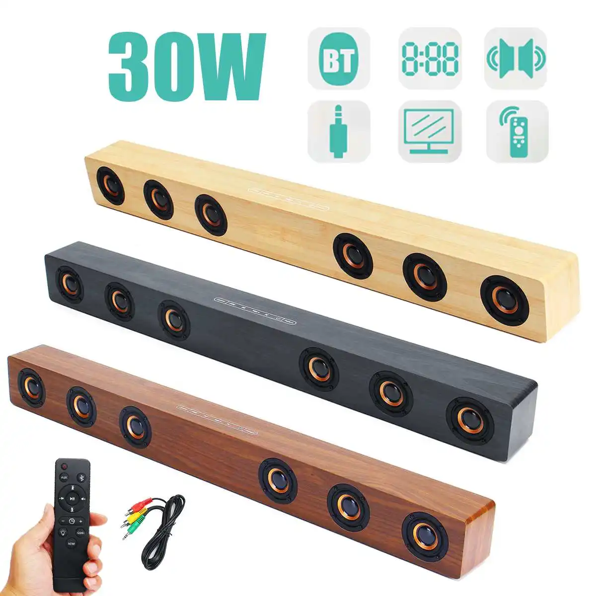 TWS 240 в 30 Вт беспроводной Bluetooth динамик Саундбар стерео Hifi домашний кинотеатр тв