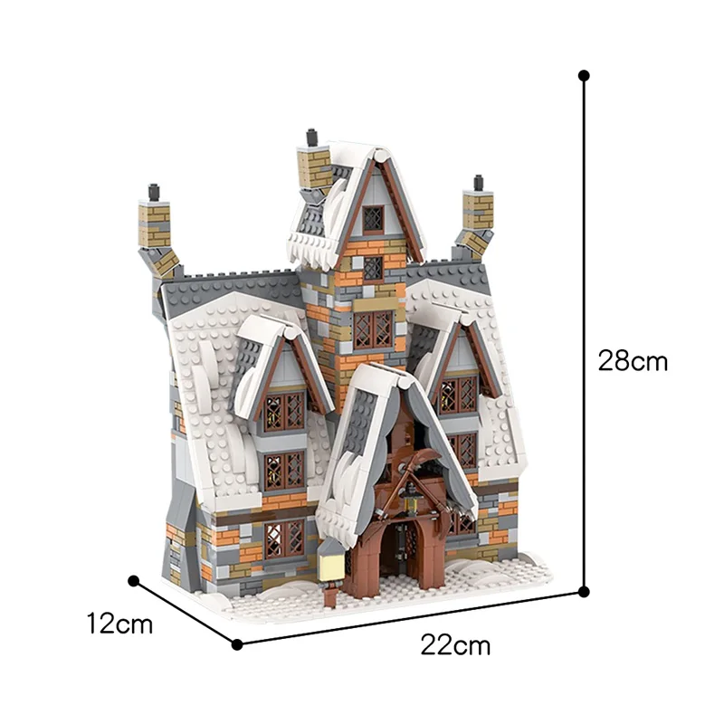 

Magic City Three Broomsticks Hogsmeaded Winter Village Building Block Bricks Architecture Street View Model Children Toys Gift