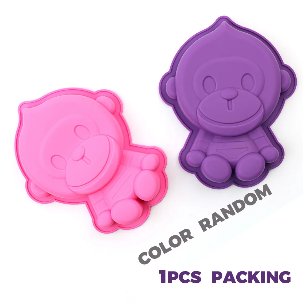 Силиконовая чашка форма для торта 3d формы медведя животных Инструменты выпечки