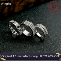 s925 sterling silver fashion women inlaid sparkling zircon silver ring monaco jewelry gift