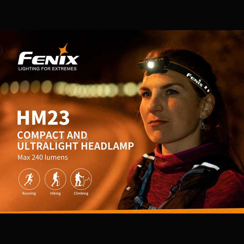 Светильник для extreme Fenix HM23 Cree нейтральный белый светодиодный компактный и легкий
