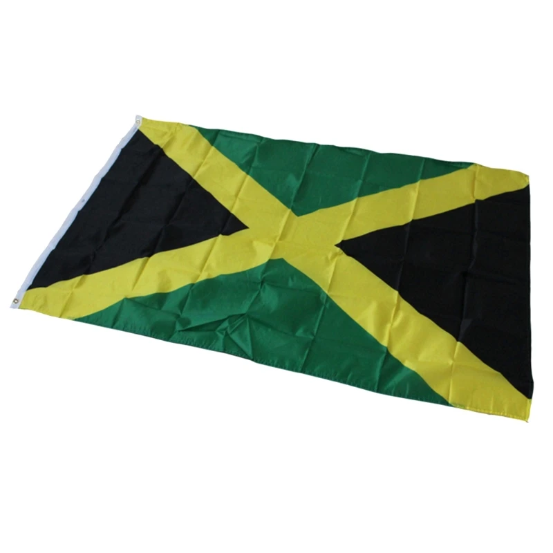 

90150cm Jamaican Flag Polyester Banner Indoor Outdoor Home Decoration JM Flags XXUF