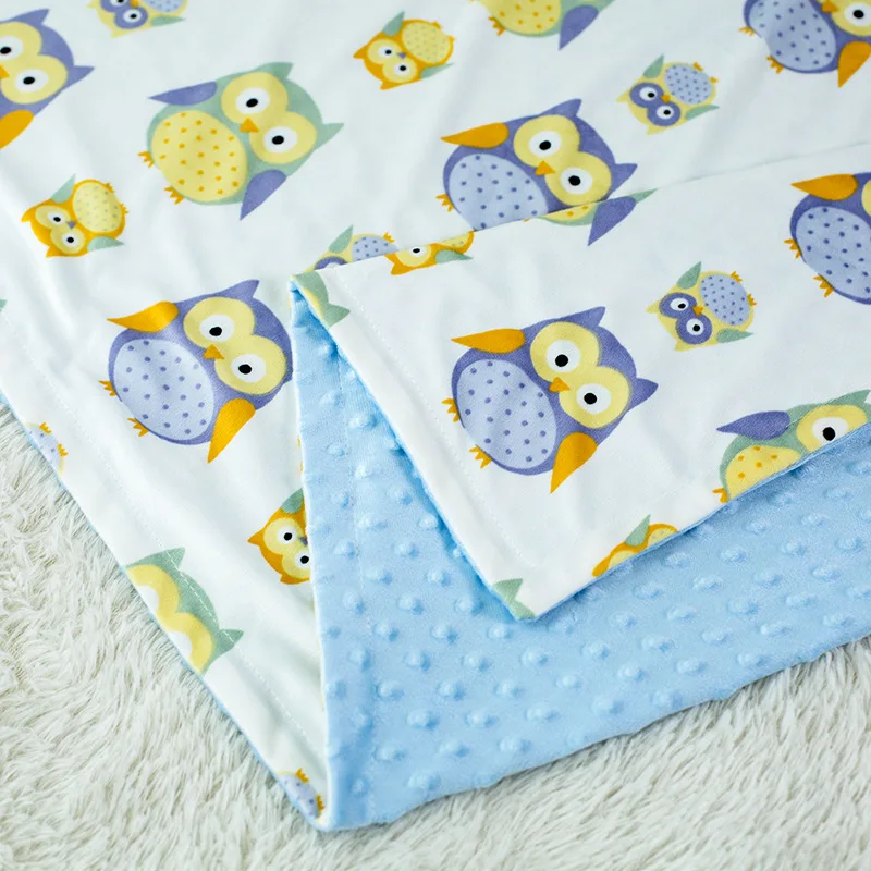 Высококачественное детское одеяло зимнее двойное фланелевое в виде совы и