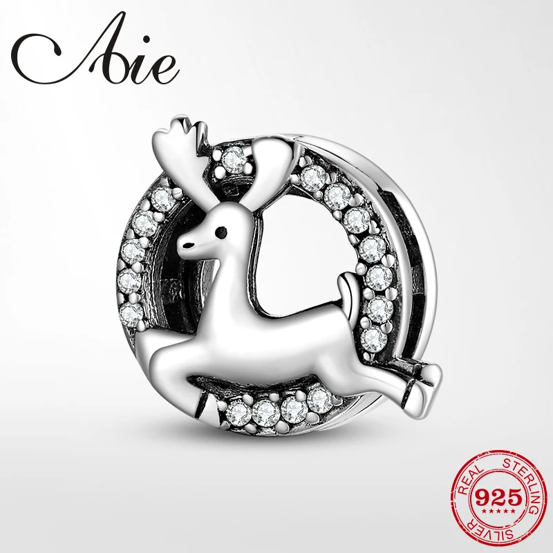 Бусины-Клипсы из серебра 925 пробы с изображением оленя | Украшения и аксессуары