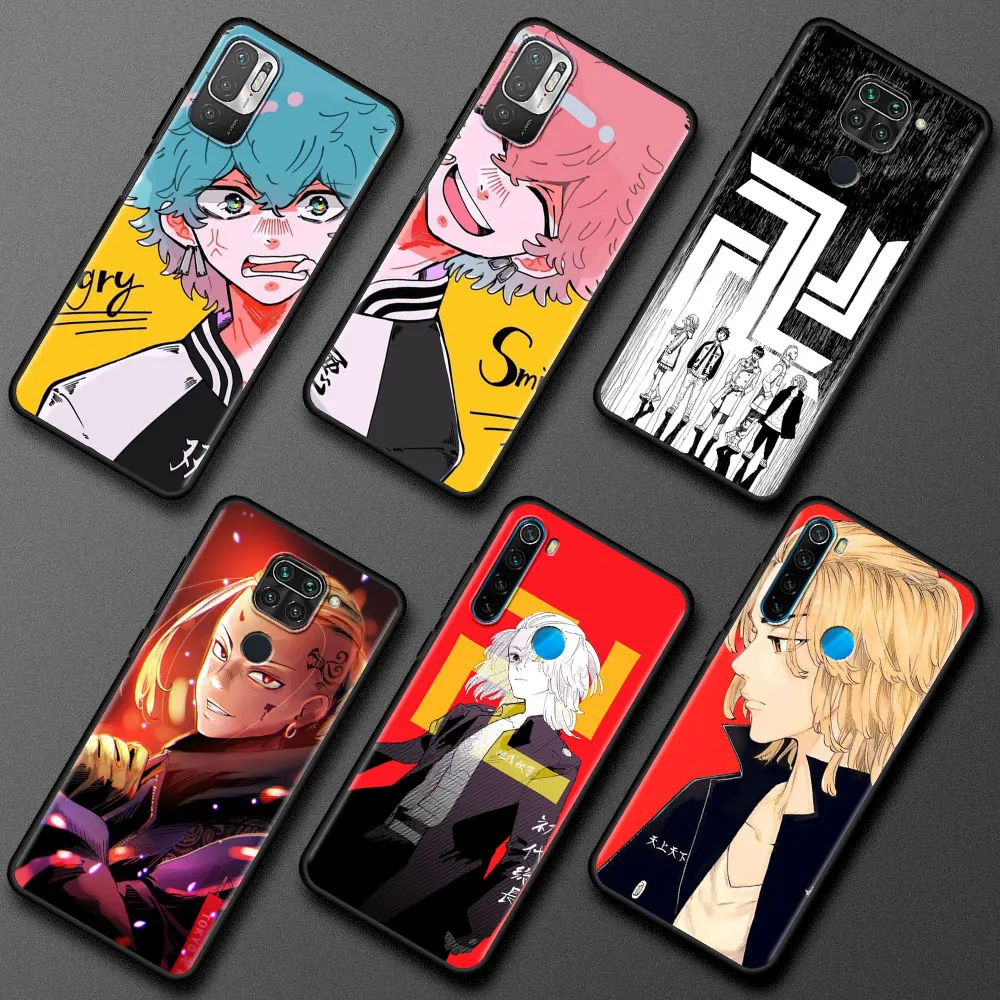 

Anime Tokyo Revengers Cool Case For Xiaomi Redmi Note 9S 9 8 10 Pro 9C 8T 9A K40 7A 7 8A 9T 6A 6 TPU Soft Black Cell Phone Cover