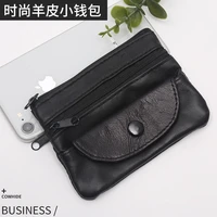 genuine leather coin purse womens wallet simple wallet zipper coin bag fashion coin purse japan europe and america