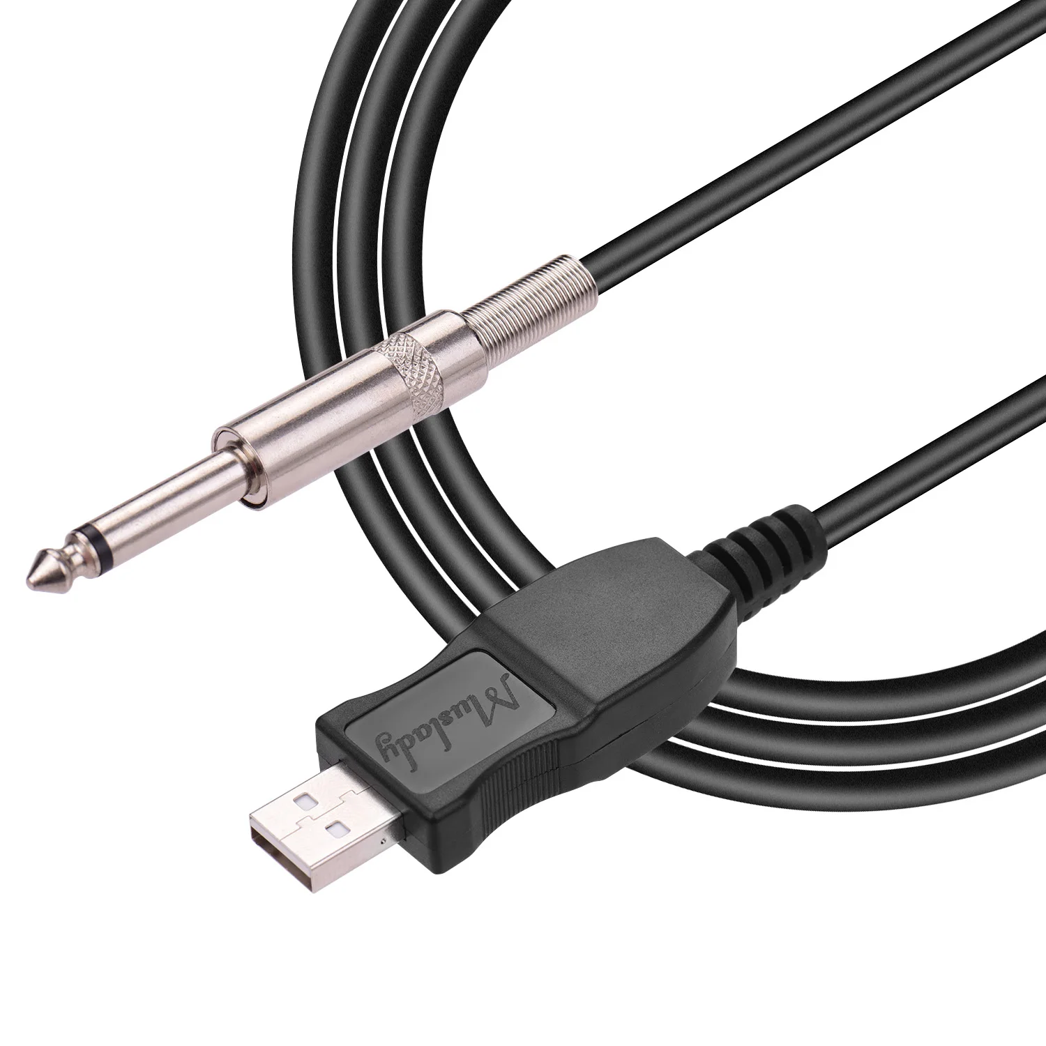 USB-кабель для гитары Muslady USB-интерфейс штекер на 6 35 мм моно-штекер преобразователь