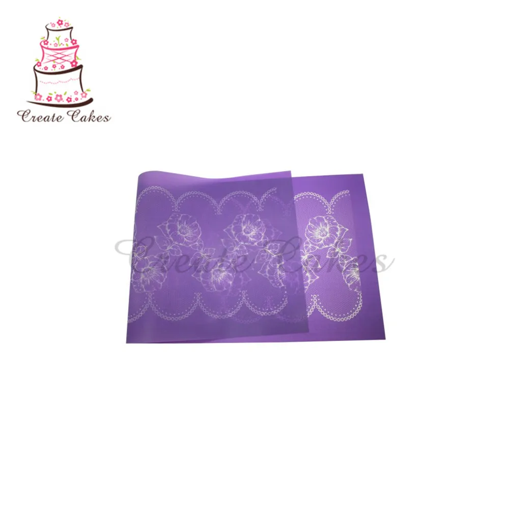 Кружевной трафарет в стиле ретро с цветочным рисунком для торта Женская