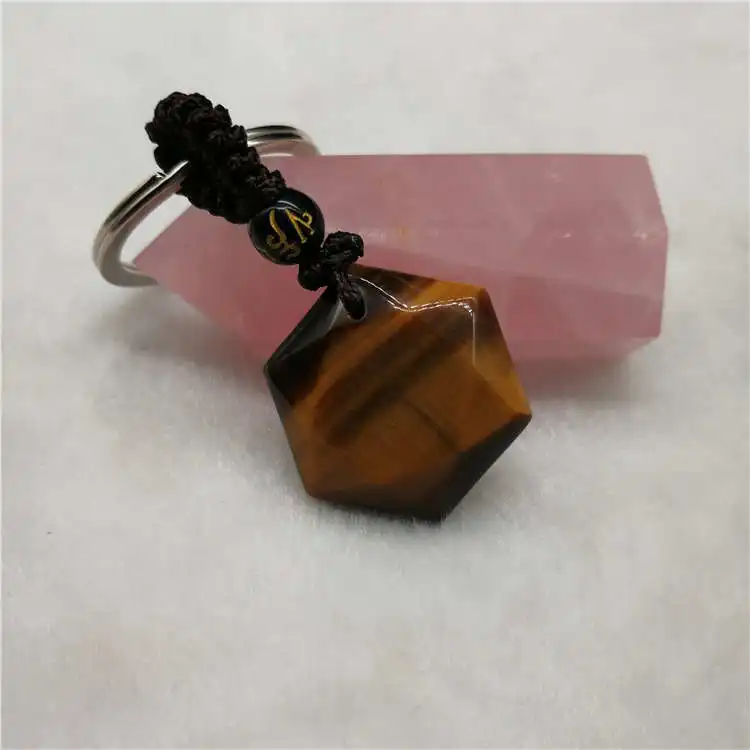 Прямая поставка натуральный энергетический камень тигровый глаз 6 звезд амулет