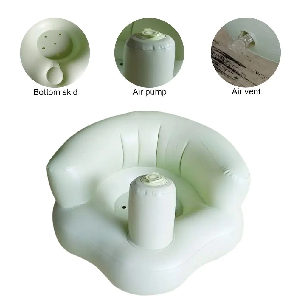 

Inflatable Baby Kid Children Sofa Widened Thickened Comfortable Portable Baby Learn Seat Sofa Chair Pink/Green Inflatable Chair