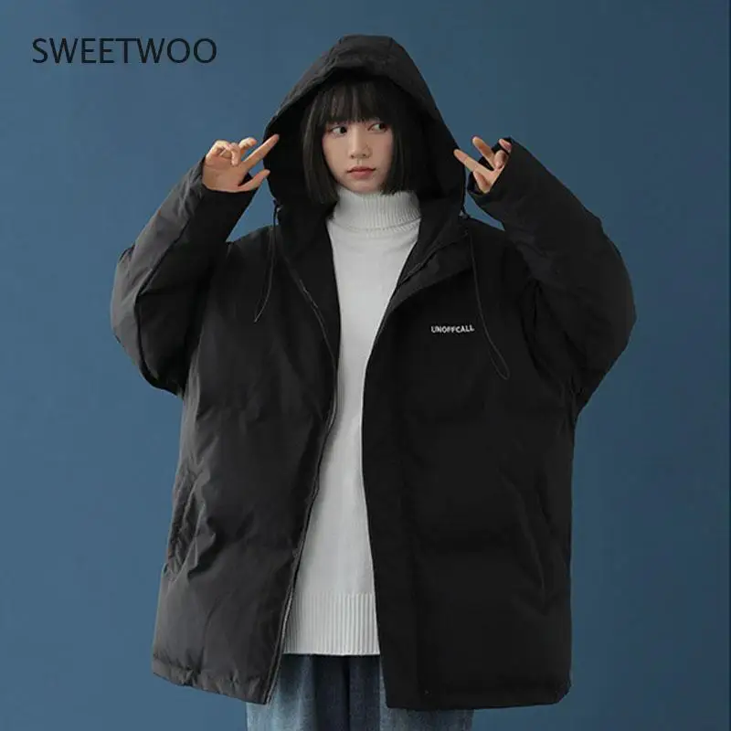 Women's Winter Down Jacket 2022 Harajuku Oversize Puffer Parkas  Korean Quilted Coats for Women Za Jackets Female 2021
