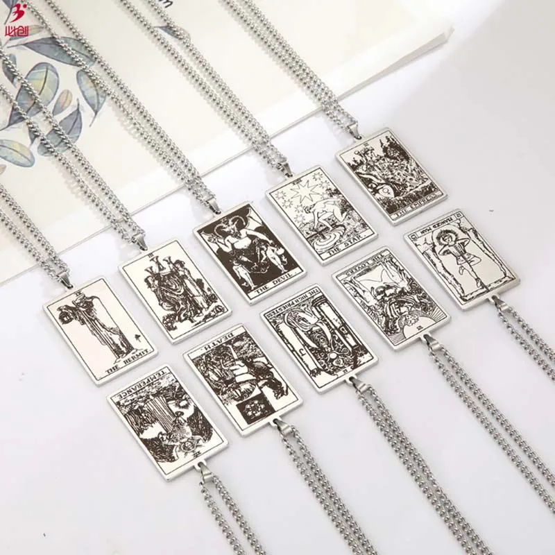 

Man necklace Religious Tarot Necklace Titanium Steel Pendant Main Brand Stainless Steel Pendant Necklaces for women