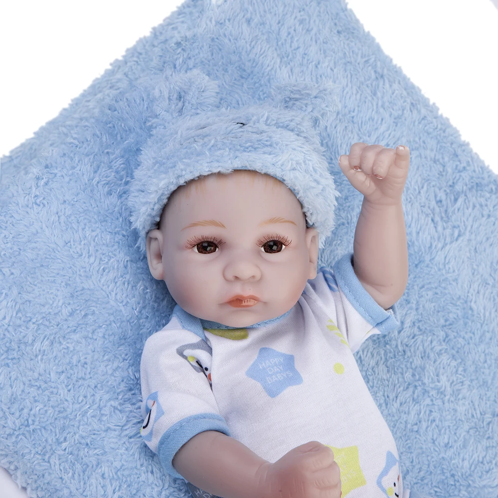 11 ''мини Reborn Младенцы девочка мальчик полный силиконовый винил милые Близнецы