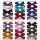 Набор из 4 предметов суперэластичных вельветовых бант для волос заколки из мягкой повязки для детей дети девочки Винтаж бархатная ткань; бант для волос заколки-ленты аксессуары